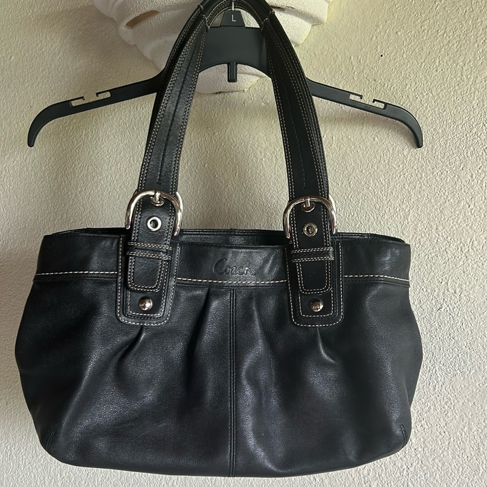 Black coach handbag